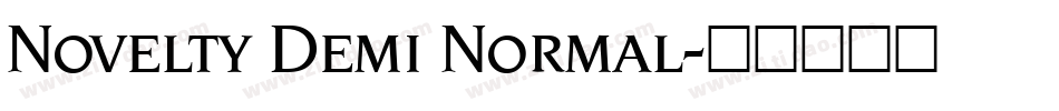 Novelty Demi Normal字体转换